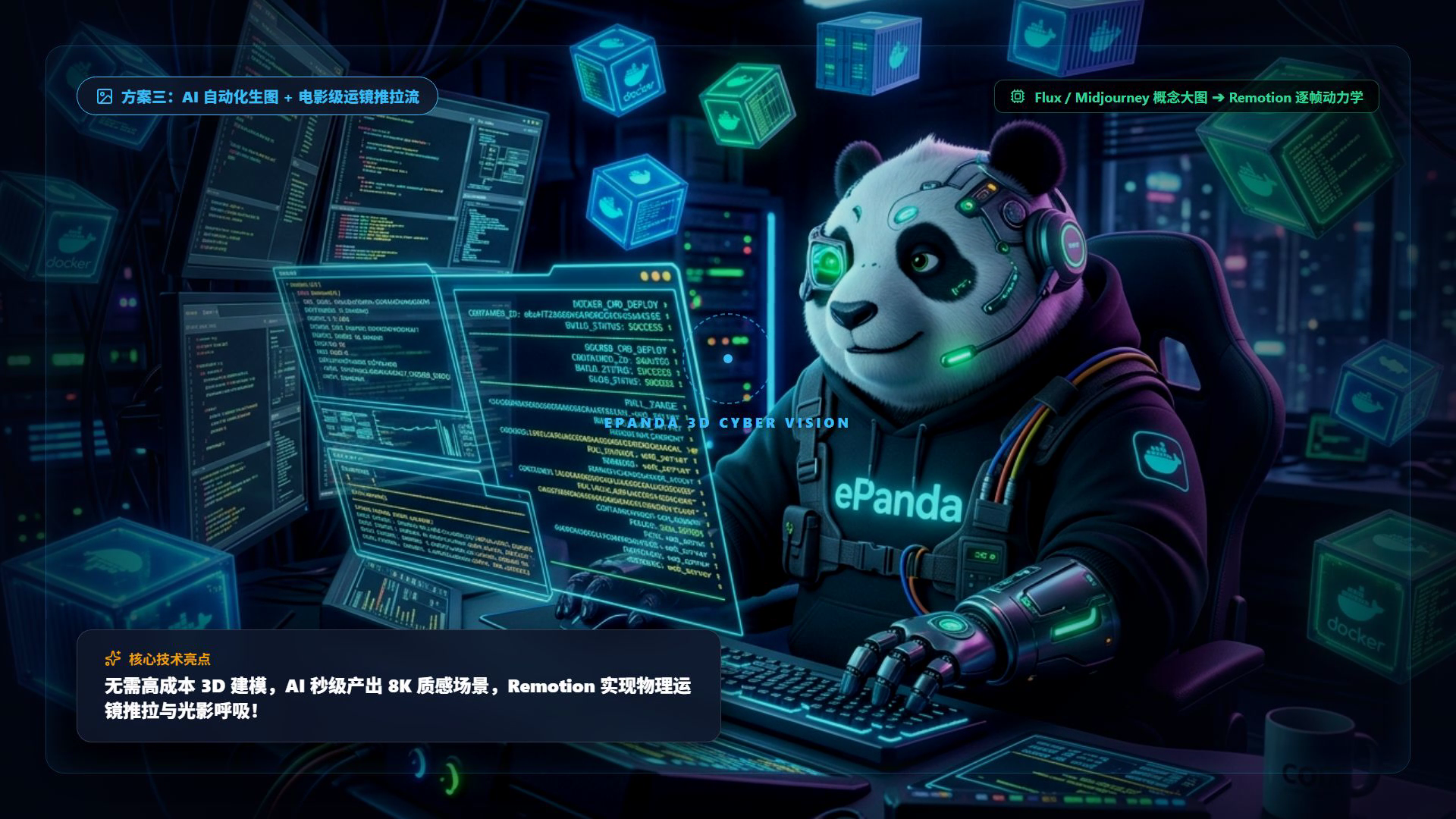 方案三实测截图:AI大图与电影级推拉运镜
